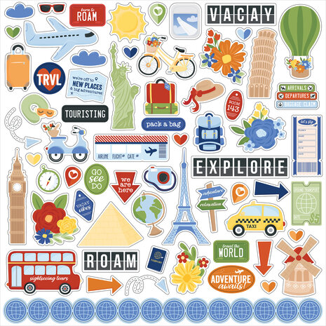 Echo Park Born To Travel Element Sticker (BTT425014)