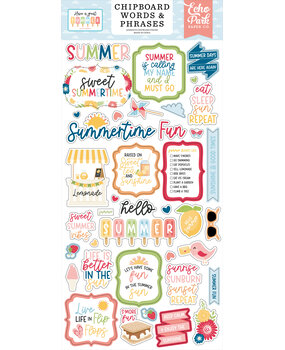 Echo Park Have A Great Summer Chipboard Word & Phrases (HAGS424022)