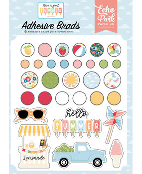 Echo Park Have A Great Summer Adhesive Brads (HAGS424020)