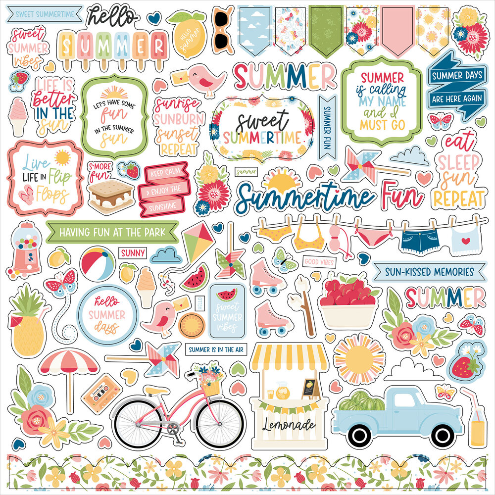 Echo Park Have A Great Summer Element Sticker (HAGS424014)