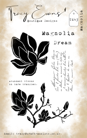 Tracy Evans Magnolia A6 Stamp (TE043) Tracy Evans Magnolia A6 Stamp (TE043)