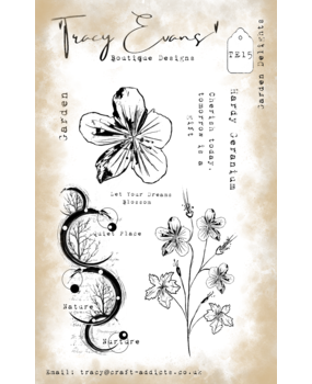 Tracy Evans Garden Delights A6 Stamp (TE015)