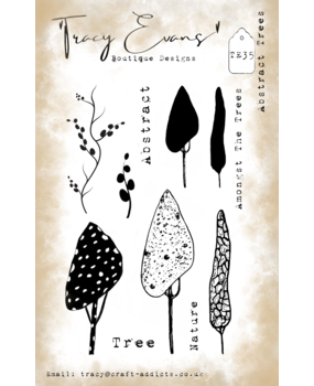 Tracy Evans Abstract Trees A6 Stamp (TE035)