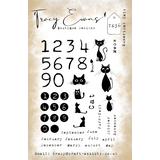 Tracy Evans Numerical Cats A5 Stamp (TE036)