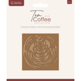 Crafter's Companion Tea & Coffee 2D Embossing Folder 5.5x 5.5 Inch Thanks a Latte (CC-TC-EF5.5-THAL)