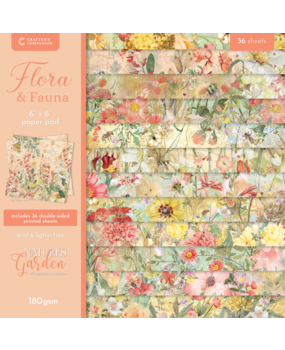Crafter's Companion Flora & Fauna 6x6 Inch Paper Pad (NG-FF-PAD6)
