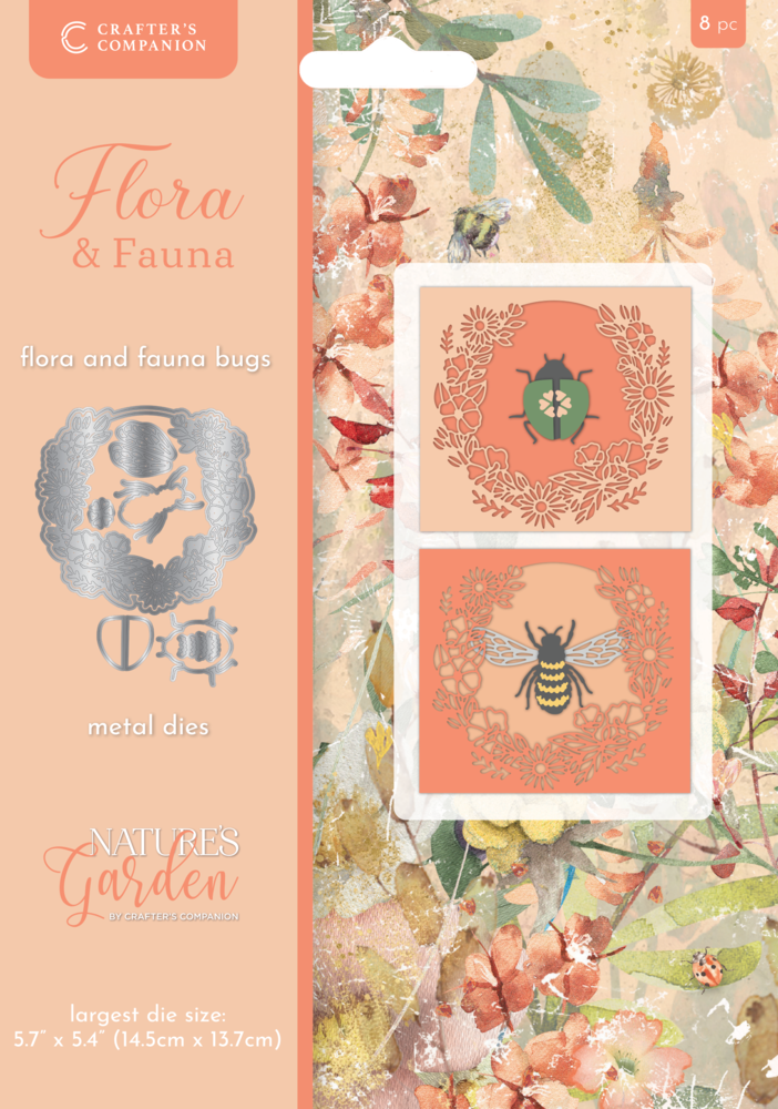 Crafter's Companion Flora & Fauna Metal Die - Flora & Fauna Bugs (NG-FF-MD-FLFB)