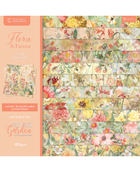 Crafter's Companion Flora & Fauna 12x12 Inch Paper Pad (NG-FF-PAD12)