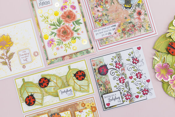 Crafter's Companion Flora & Fauna Clear Acrylic Stamp - Ladybug Hugs (NG-FF-CA-ST-LAHU)