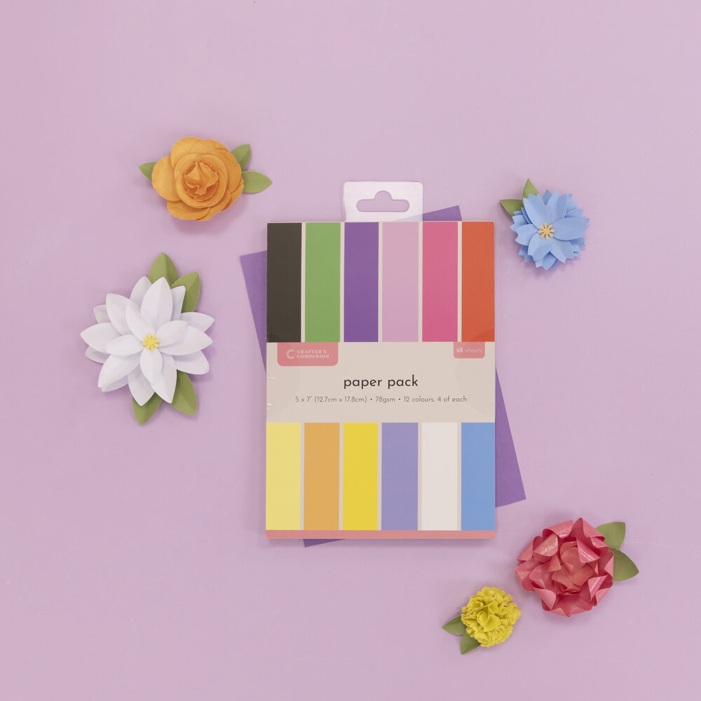 Crafter's Companion Flower Paper Punches 5x7 Inch Paper Pad (CC-PAD5X7-PFP) Crafter's Companion Flower Paper Punches 5x7 Inch Paper Pad (CC-PAD5X7-PFP)