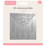 Crafter's Companion 3D Textured Embossing Folders 5.5x5.5 Inch Macrame (CC-EF5.5-3D-MACR)