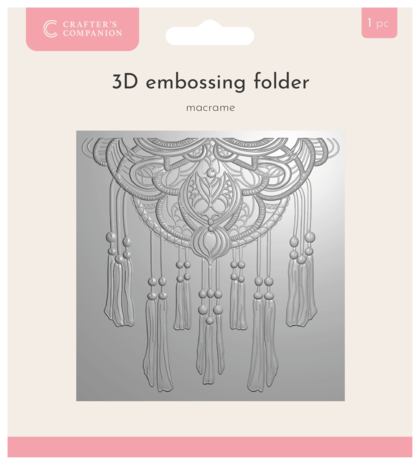 Crafter's Companion 3D Textured Embossing Folders 5.5x5.5 Inch Macrame (CC-EF5.5-3D-MACR) Crafter's Companion 3D Textured Embossing Folders 5.5x5.5 Inch Macrame (CC-EF5.5-3D-MACR)