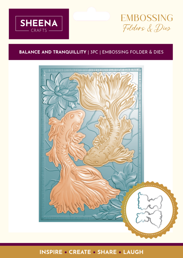Crafter's Companion 3D Embossing Folder & Metal Die - Balance and Tranquillity (SD-3DEF4-MD-BATR) Crafter's Companion 3D Embossing Folder & Metal Die - Balance and Tranquillity (SD-3DEF4-MD-BATR)