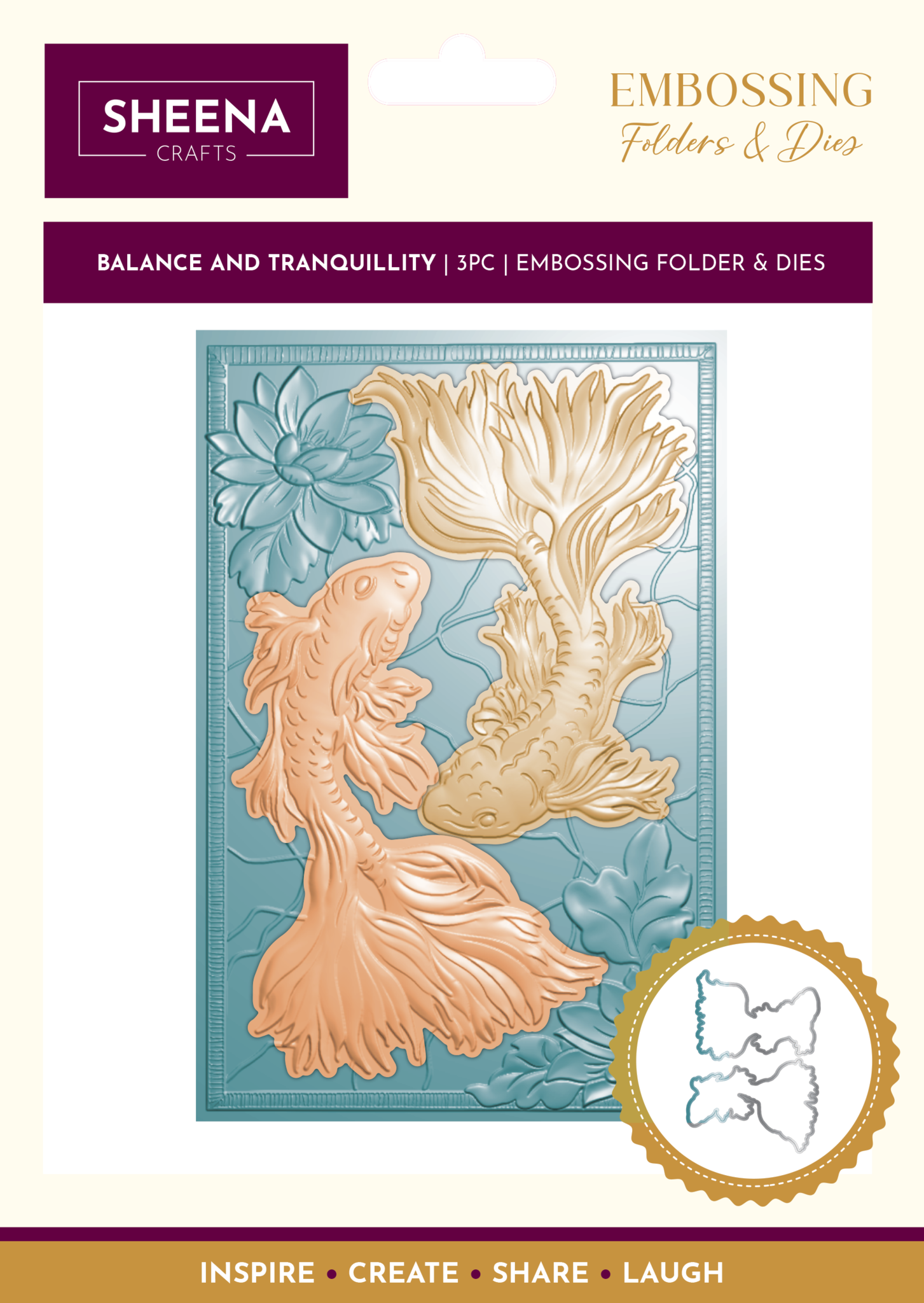 3D Embossing Folder & Metal Die - Balance and Tranquillity (SD-3DEF4-MD ...