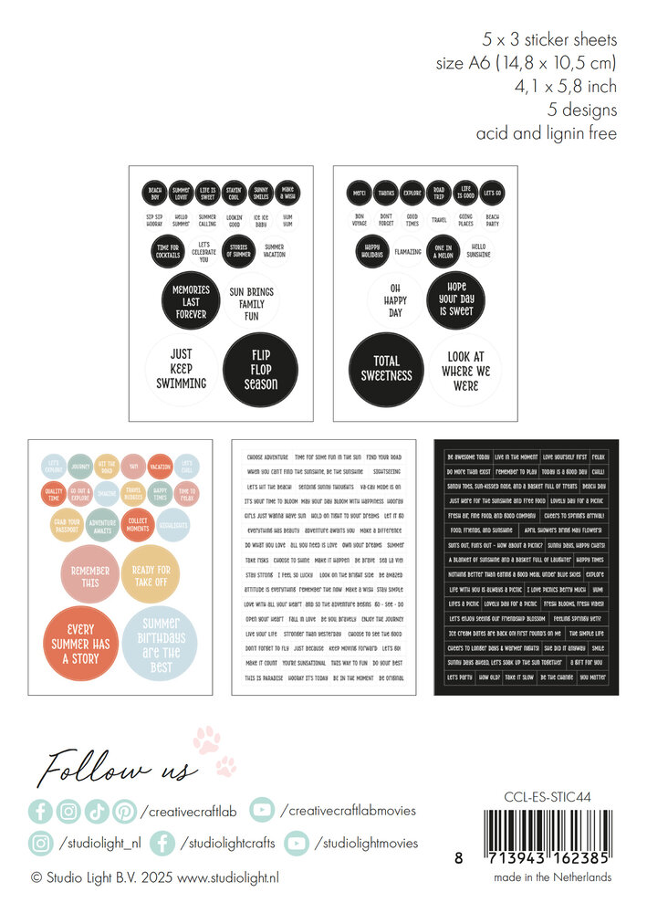 Creative Craftlab Let Yourself Bloom Essentials Stickers (CCL-ES-STIC44) (DISCONTINUED)