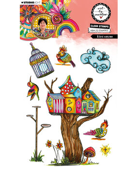 Art By Marlene A Bird Mansion Clear Stamp (ABM-25-STAMP815) (DISCONTINUED)