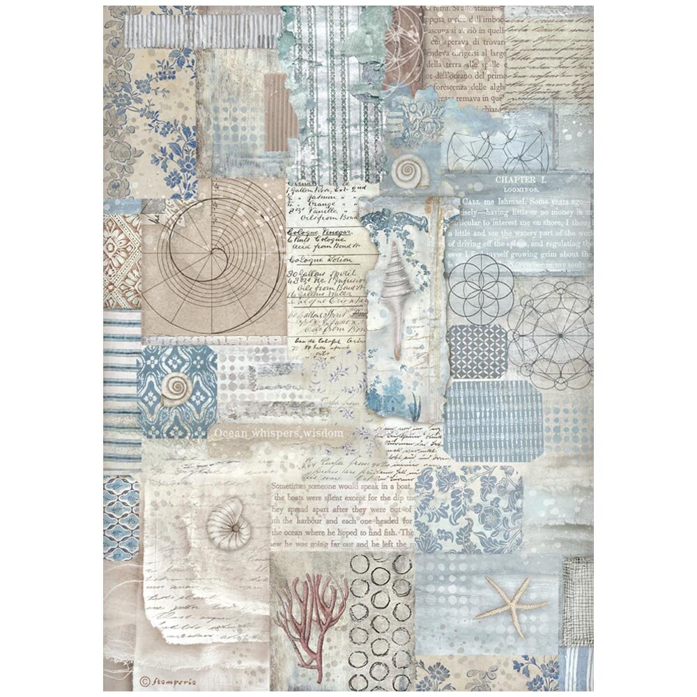 Stamperia Silent Sea A4 Rice Paper Texture (6pcs) (DFSA41027) Stamperia Silent Sea A4 Rice Paper Texture (6pcs) (DFSA41027)