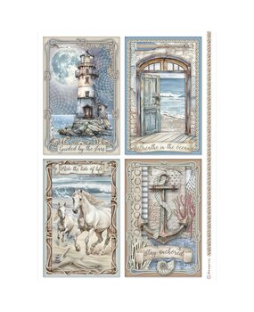 Stamperia Silent Sea A4 Rice Paper 4 Cards (6pcs) (DFSA41029) Stamperia Silent Sea A4 Rice Paper 4 Cards (6pcs) (DFSA41029)