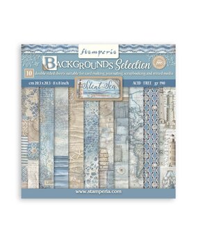 Stamperia Silent Sea 8x8 Inch Paper Pack Backgrounds Selection (SBBS126) Stamperia Silent Sea 8x8 Inch Paper Pack Backgrounds Selection (SBBS126)