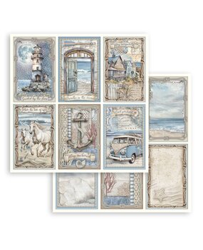 Stamperia Silent Sea 12x12 Inch Paper Sheet 6 Cards (10pcs) (SBB1067) (DISCONTINUED)