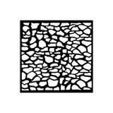 Stamperia Silent Sea Village Thick Stencil 12x12cm Stones Pattern (KSTDS45)