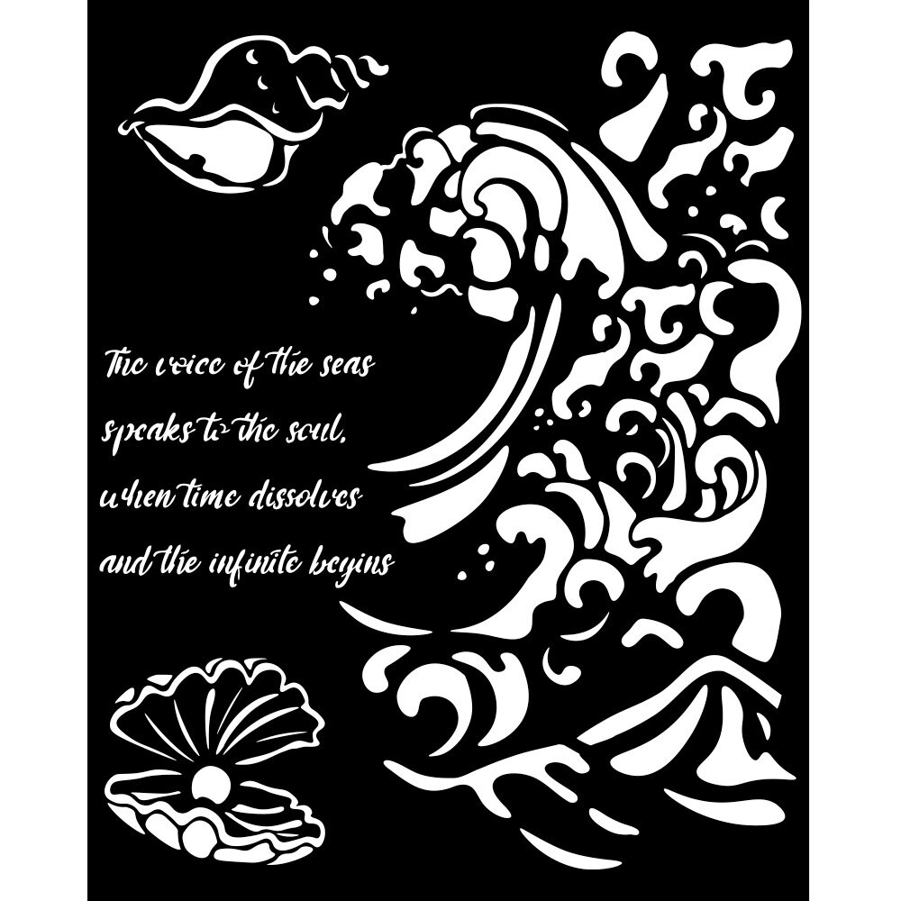 Stamperia Silent Sea Thick Stencil Assortment (8pcs) (KSTDX01) Stamperia Silent Sea Thick Stencil Assortment (8pcs) (KSTDX01)