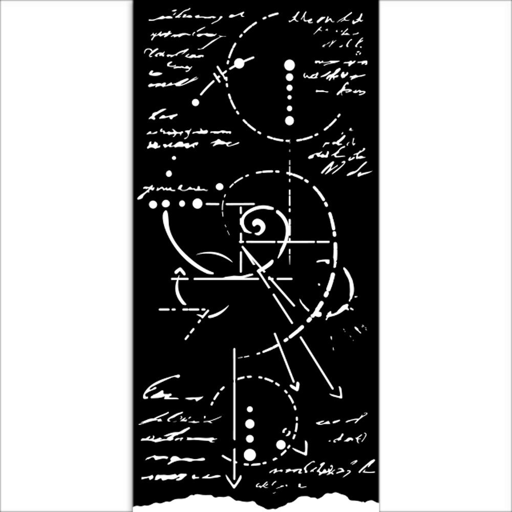 Stamperia Silent Sea Thick Stencil 12x25cm Fossil (KSTDL116)