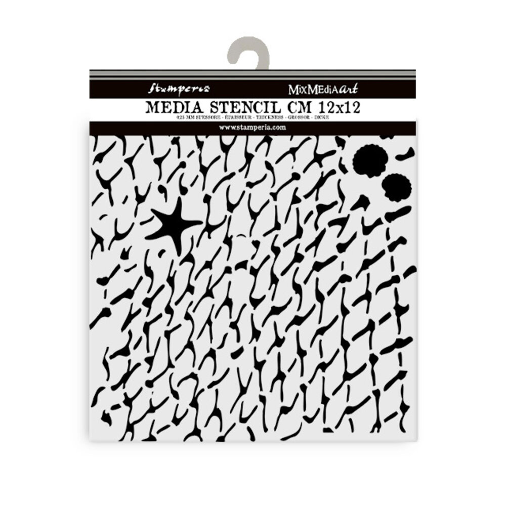 Stamperia Silent Sea Thick Stencil 12x12cm Net (KSTDS39)