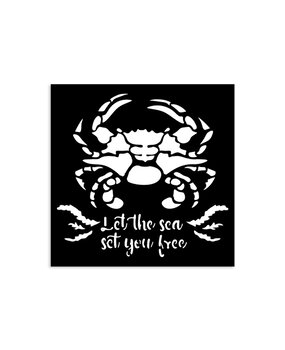 Stamperia Silent Sea Thick Stencil 12x12cm Crab (KSTDS37)