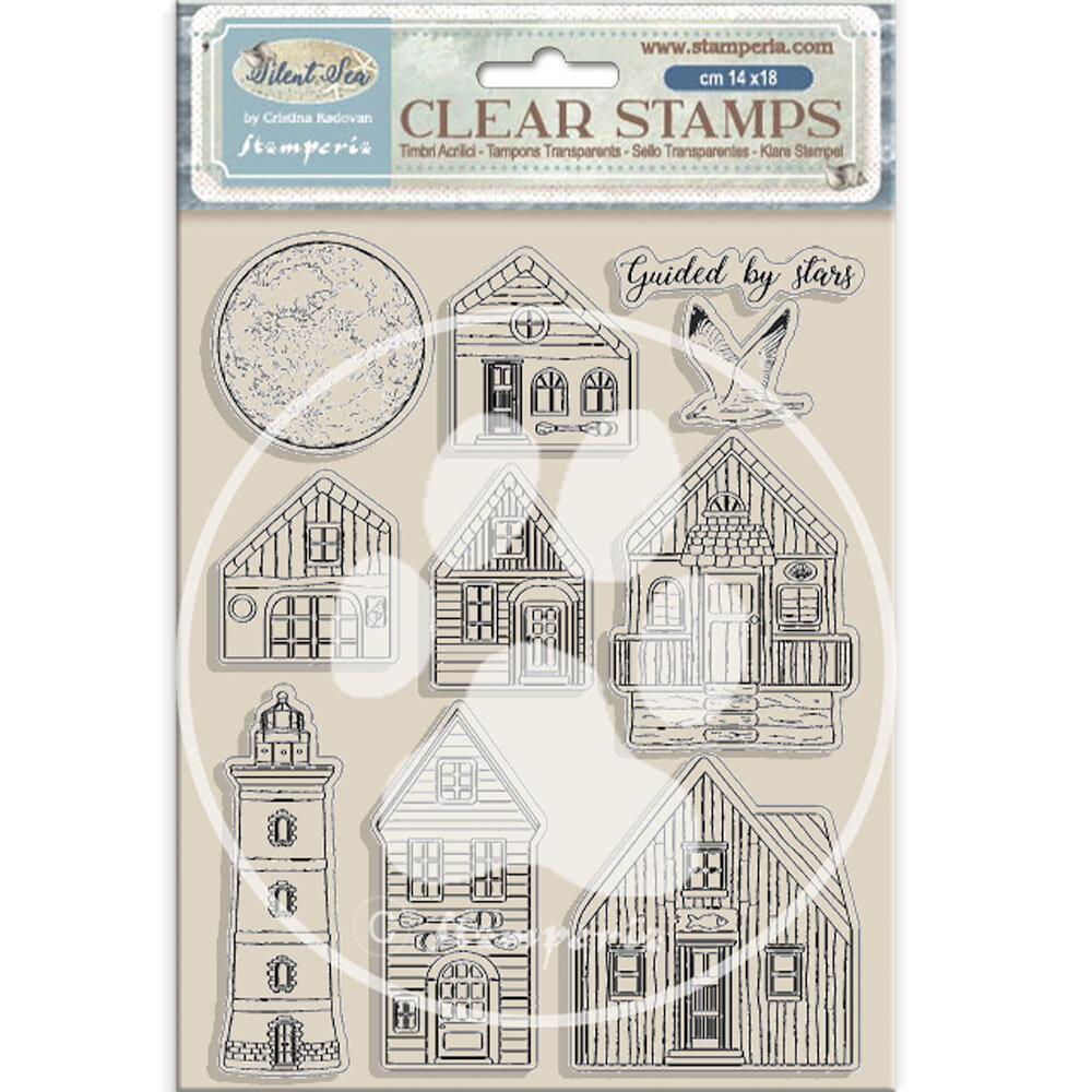 Stamperia Silent Sea Clear Stamps Landscape (WTK218) (DISCONTINUED) Stamperia Silent Sea Clear Stamps Landscape (WTK218) (DISCONTINUED)