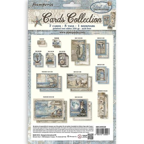Stamperia Silent Sea Cards Collection (SBCARD29)