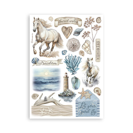 Stamperia Silent Sea A5 Washi Pad (8pcs) (SBW19)