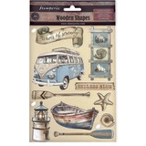 Stamperia Silent Sea A5 Colored Wooden Shape Endless Blue (KLSP182)