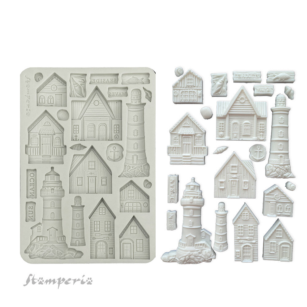 Stamperia Silent Sea A5 Silicon Mould Houses and Lighthouse (KACMA577) Stamperia Silent Sea A5 Silicon Mould Houses and Lighthouse (KACMA577)