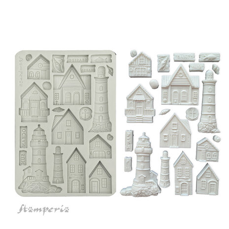 Stamperia Silent Sea A5 Silicon Mould Houses and Lighthouse (KACMA577) Stamperia Silent Sea A5 Silicon Mould Houses and Lighthouse (KACMA577)