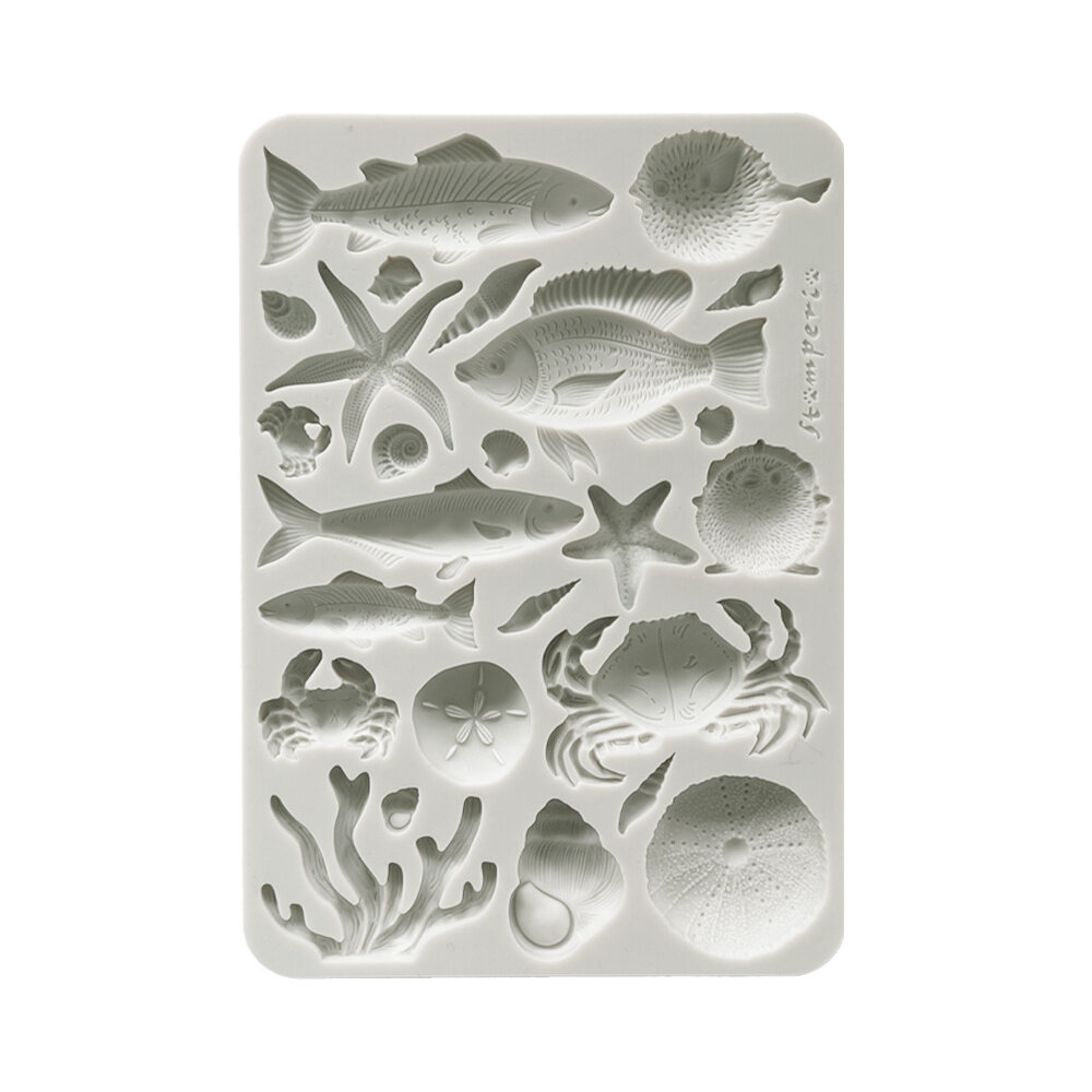 Stamperia Silent Sea A5 Silicon Mould Shells and Fish (KACMA578)