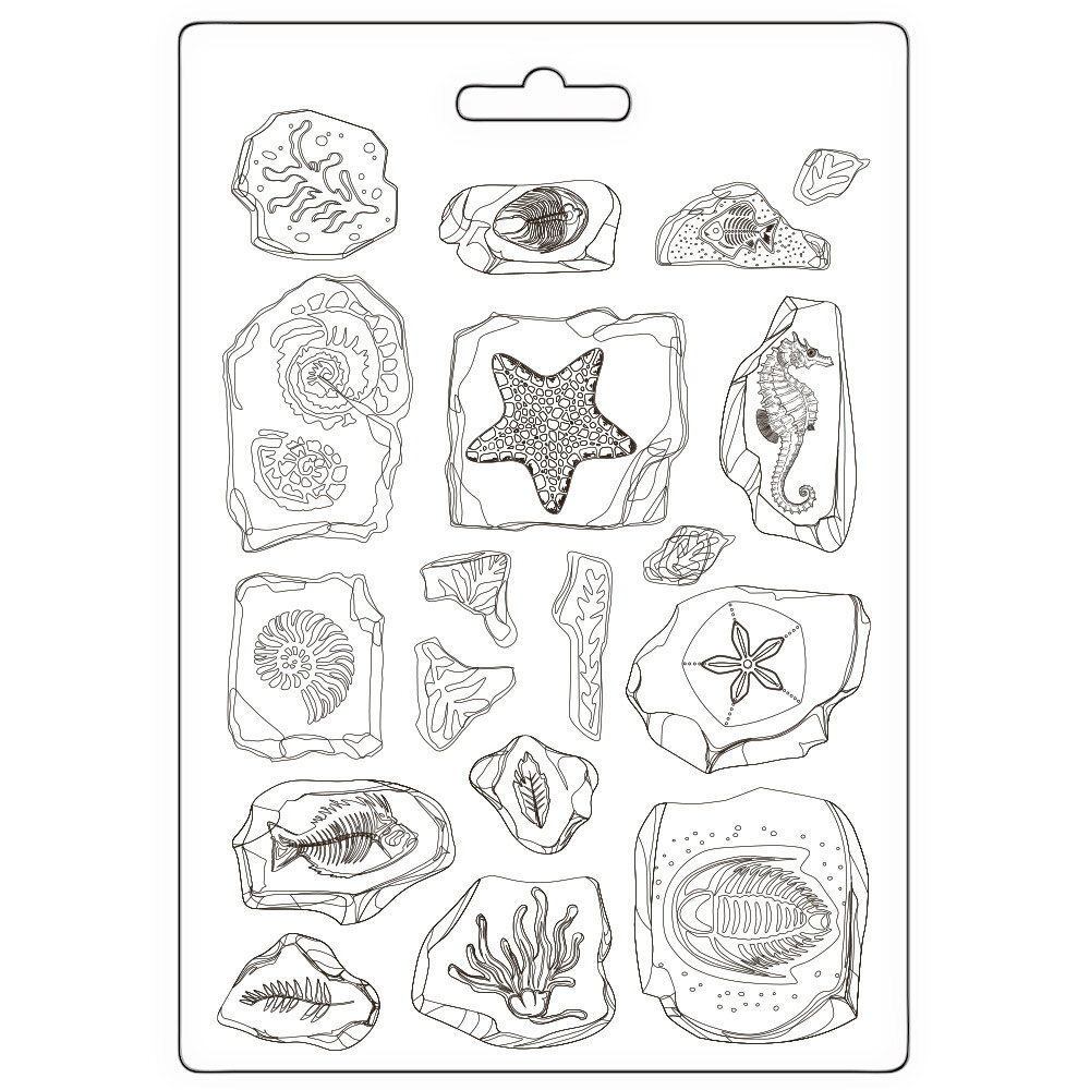 Stamperia Silent Sea A5 Soft Mould Fossils (K3PTA5670)