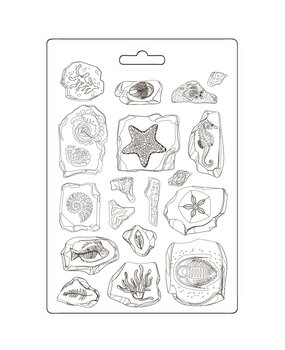 Stamperia Silent Sea A5 Soft Mould Fossils (K3PTA5670)
