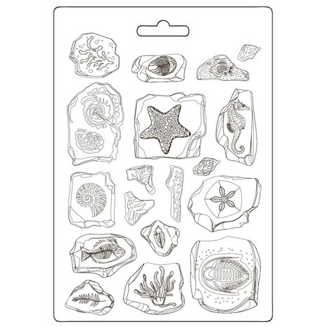 Stamperia Silent Sea A5 Soft Mould Fossils (K3PTA5670)