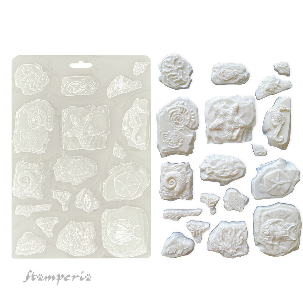Stamperia Silent Sea A5 Soft Mould Fossils (K3PTA5670)