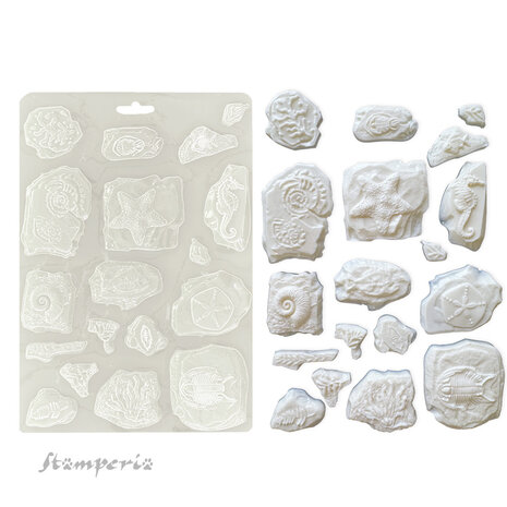 Stamperia Silent Sea A5 Soft Mould Fossils (K3PTA5670)