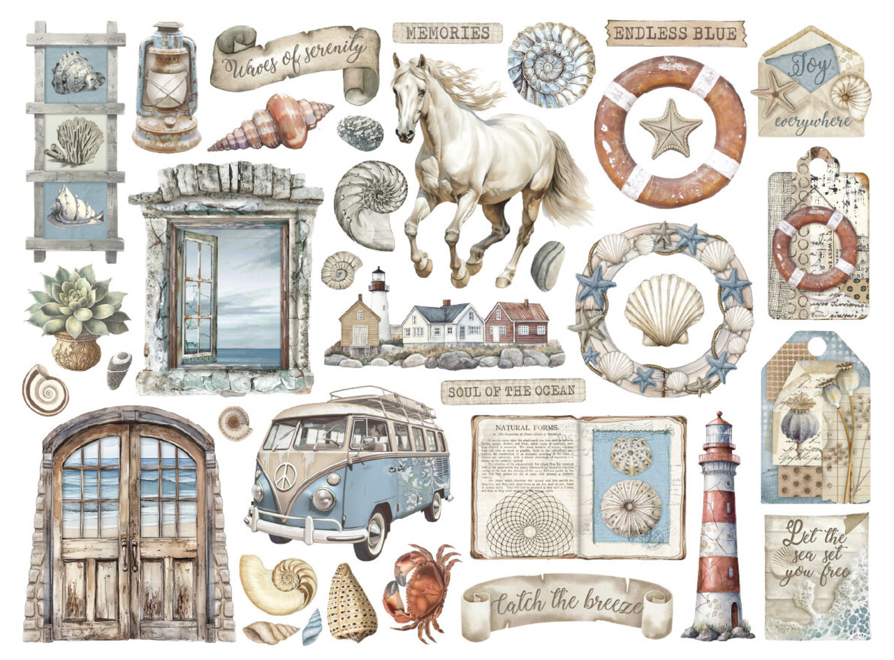 Stamperia Silent Sea Die Cuts (37pcs) (DFLDC115) (DISCONTINUED) Stamperia Silent Sea Die Cuts (37pcs) (DFLDC115) (DISCONTINUED)