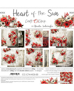Craft O'Clock Heart of the Sun 12x12 Inch Paper Set (CC-C74-HOS-00) Craft O'Clock Heart of the Sun 12x12 Inch Paper Set (CC-C74-HOS-00)