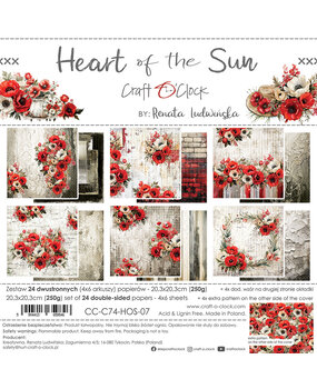 Craft O'Clock Heart of the Sun 8x8 Inch Paper Set (CC-C74-HOS-07) (DISCONTINUED) Craft O'Clock Heart of the Sun 8x8 Inch Paper Set (CC-C74-HOS-07) (DISCONTINUED)