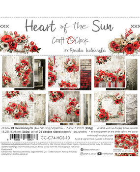 Craft O'Clock Heart of the Sun 6x6 Inch Paper Set (CC-C74-HOS-10) Craft O'Clock Heart of the Sun 6x6 Inch Paper Set (CC-C74-HOS-10)