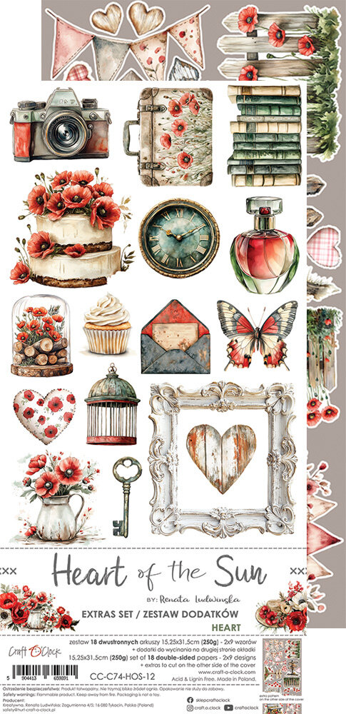 Craft O'Clock Heart of the Sun Extras Set Heart (CC-C74-HOS-12) Craft O'Clock Heart of the Sun Extras Set Heart (CC-C74-HOS-12)