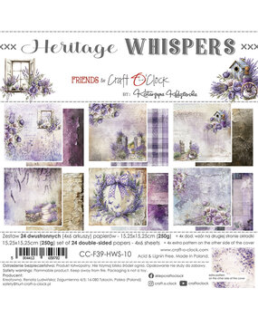 Craft O'Clock Heritage Whispers 6x6 Inch Paper Set (CC-F39-HWS-10) Craft O'Clock Heritage Whispers 6x6 Inch Paper Set (CC-F39-HWS-10)