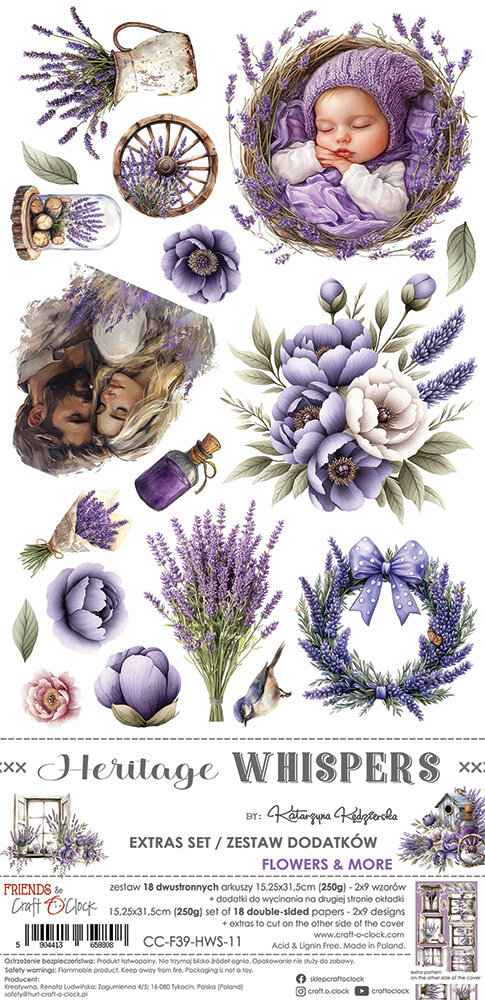 Craft O'Clock Heritage Whispers Extras Set Flowers & More (CC-F39-HWS-11) Craft O'Clock Heritage Whispers Extras Set Flowers & More (CC-F39-HWS-11)