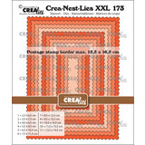 Crealies Crea-Nest-Lies XXL Dies No. 173 Rectangles with Postage Stamp Border (CLNestXXL173)