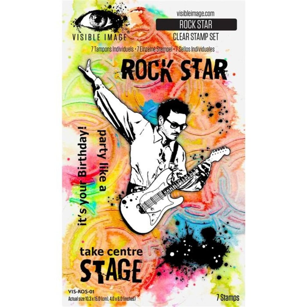 Visible Image Rock Star 4x6 Inch Stamp Set (VIS-ROS-01) Visible Image Rock Star 4x6 Inch Stamp Set (VIS-ROS-01)